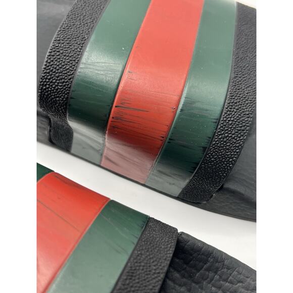 Gucci Ace Red And Green Stripe Pool Slides Mens Size 7 Uk 8US main image 11